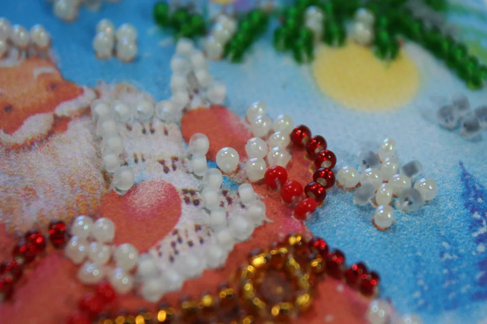Postcards Bead Embroidery Kit Postcard Bead embroidery kit Happy New Year – 4