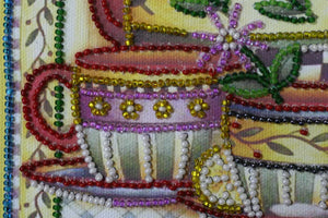 Bead Embroidery Kit Mini Bead embroidery kit Tea-party