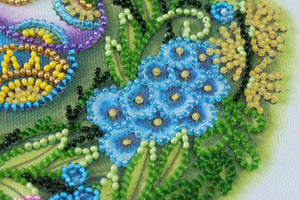 Bead Embroidery Kit Mid-sized bead embroidery kit Easter wreath