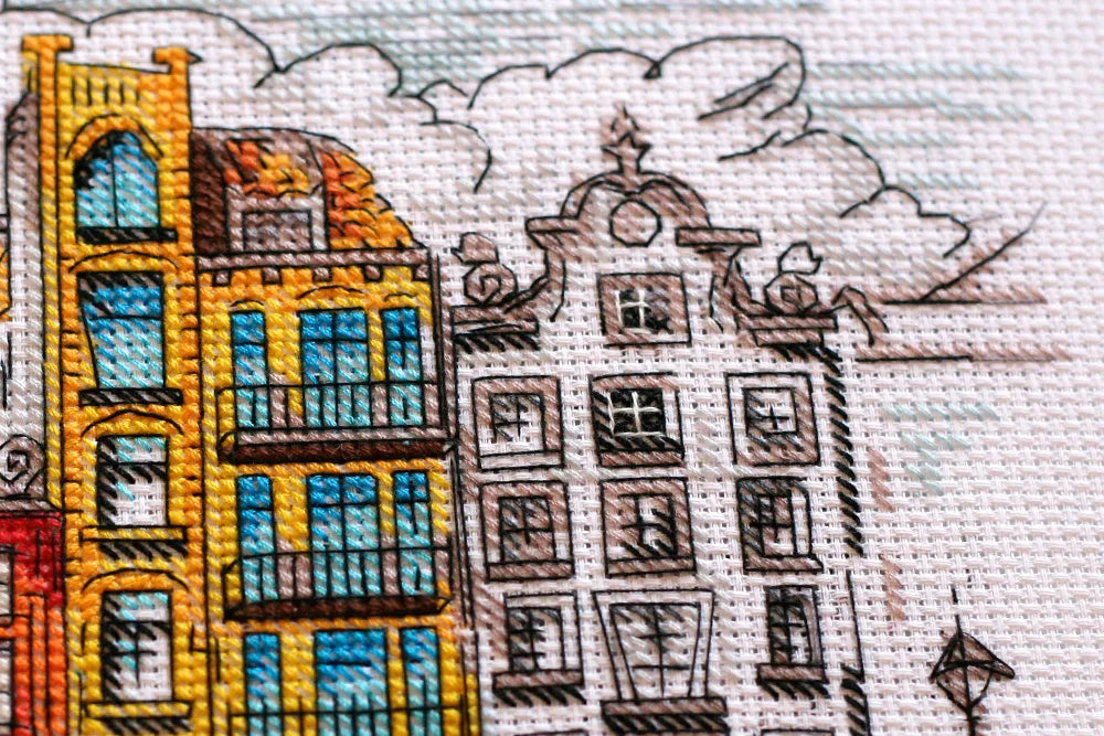 Cross Stitch Kit Cross-stitch kits Colored town-2