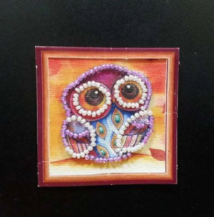 Magnets Bead Embroidery Kit Mini Magnets Bead embroidery kit Owl – 1