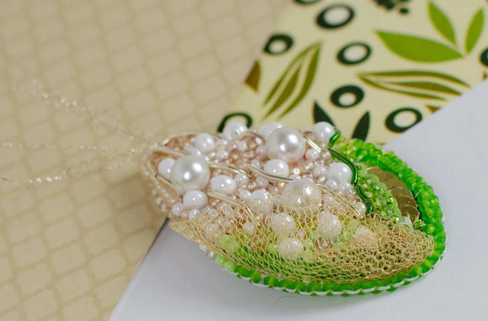 Brooch Embroidery Kit Decoration Corn (Decoration)