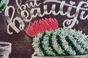 Bead Embroidery Kit Main Bead Embroidery Kit Life is beautiful