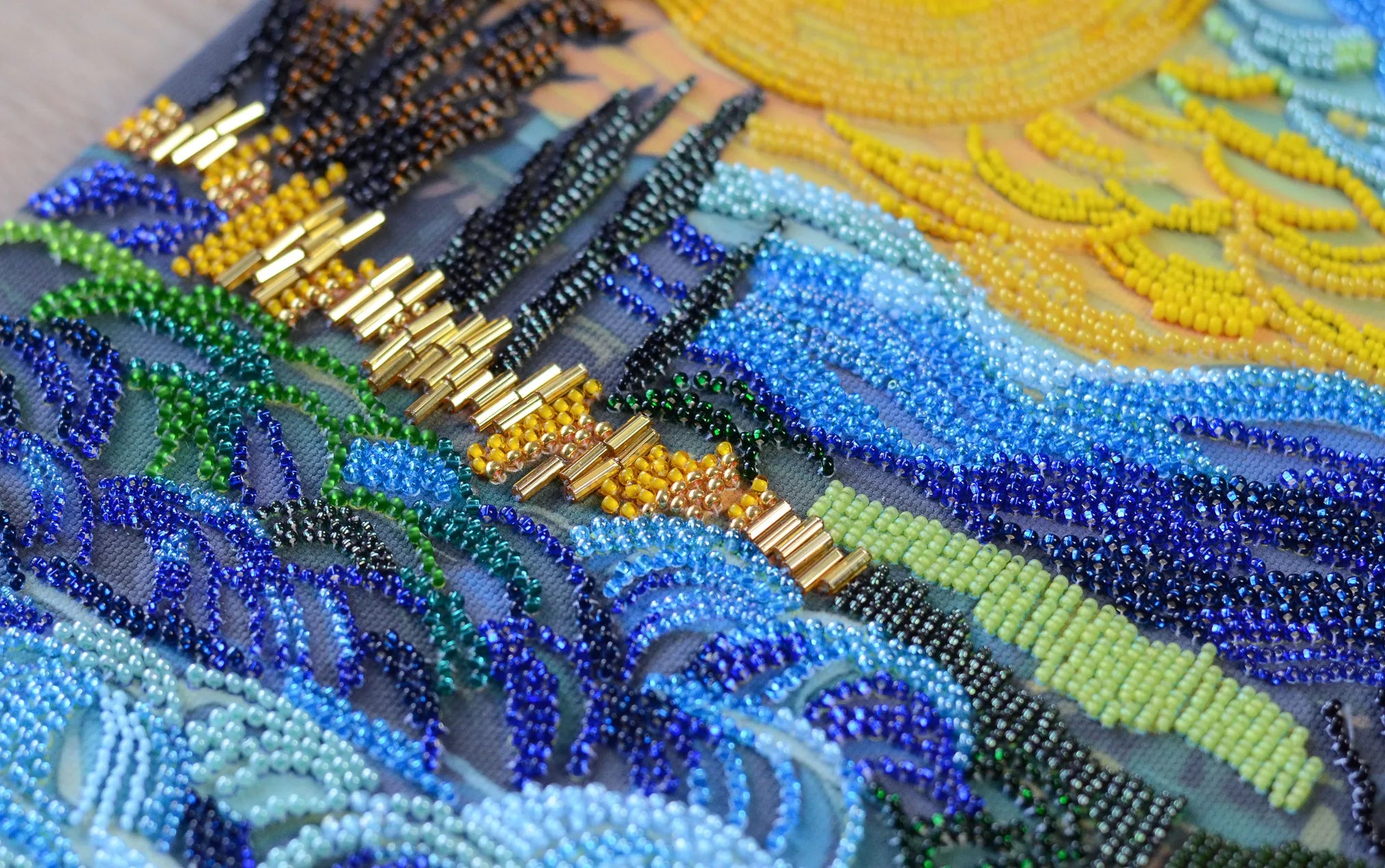 Bead Embroidery Kit Main Bead Embroidery Kit There behind the waterfall