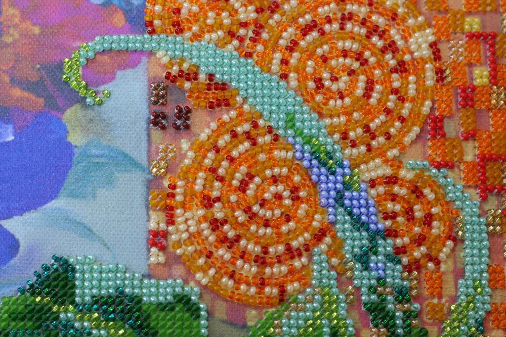 Bead Embroidery Kit Main Bead Embroidery Kit Anemone