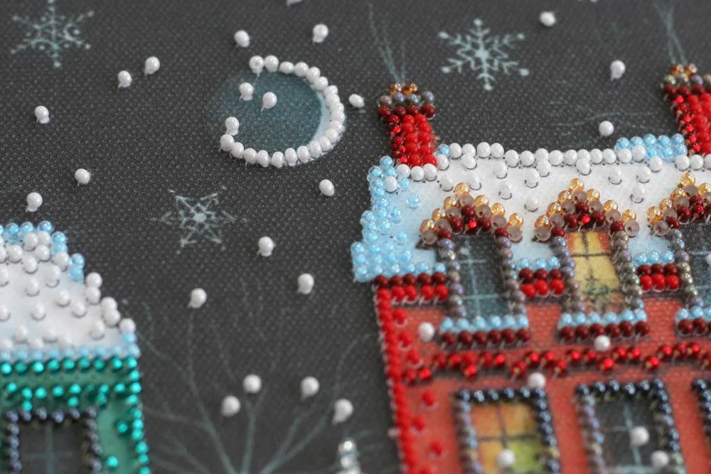 Bead Embroidery Kit Mid-sized bead embroidery kit Holiday town