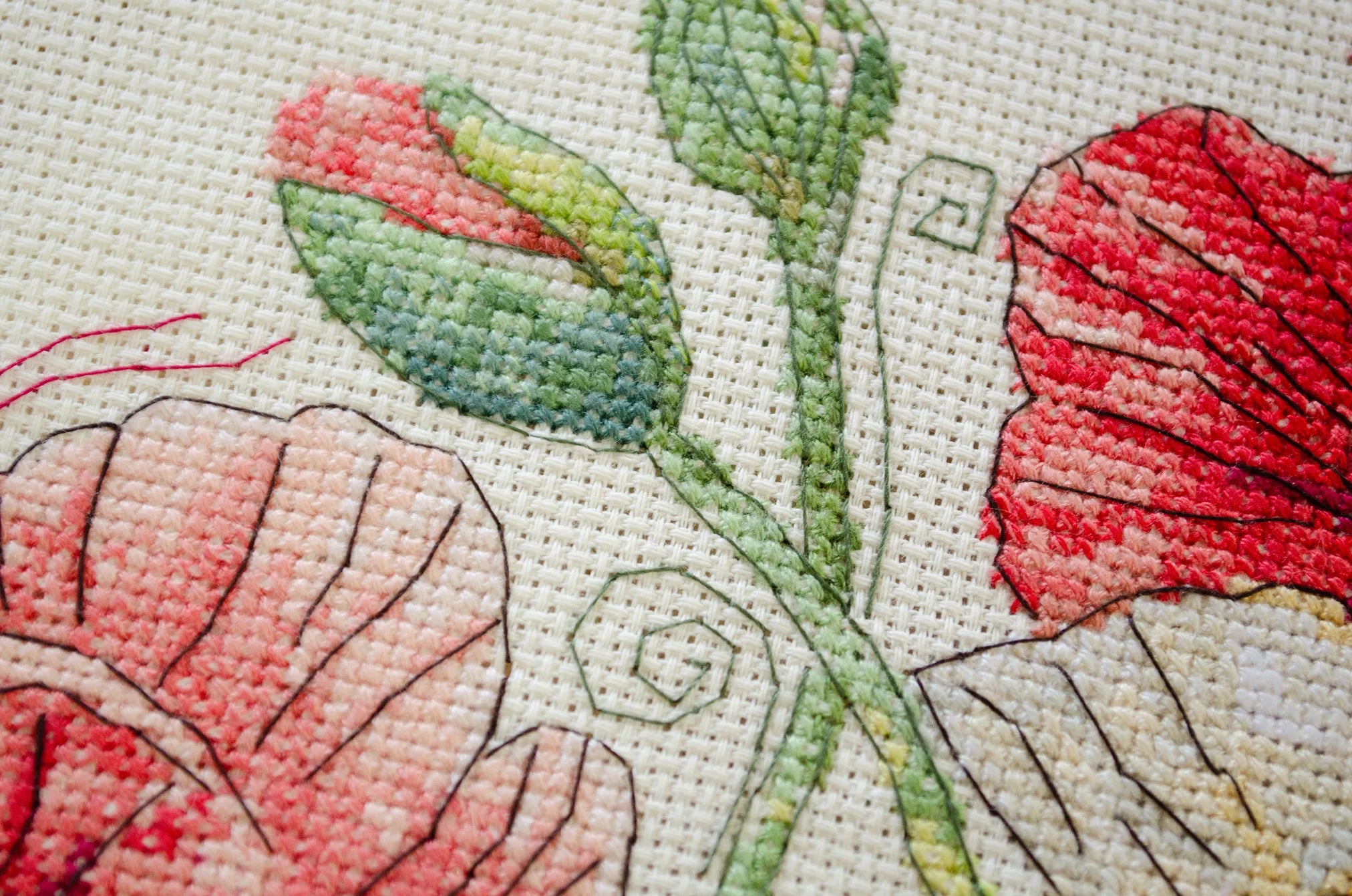 Cross Stitch Kit For Cushion Cross-stitch kits When Poppies Bloom