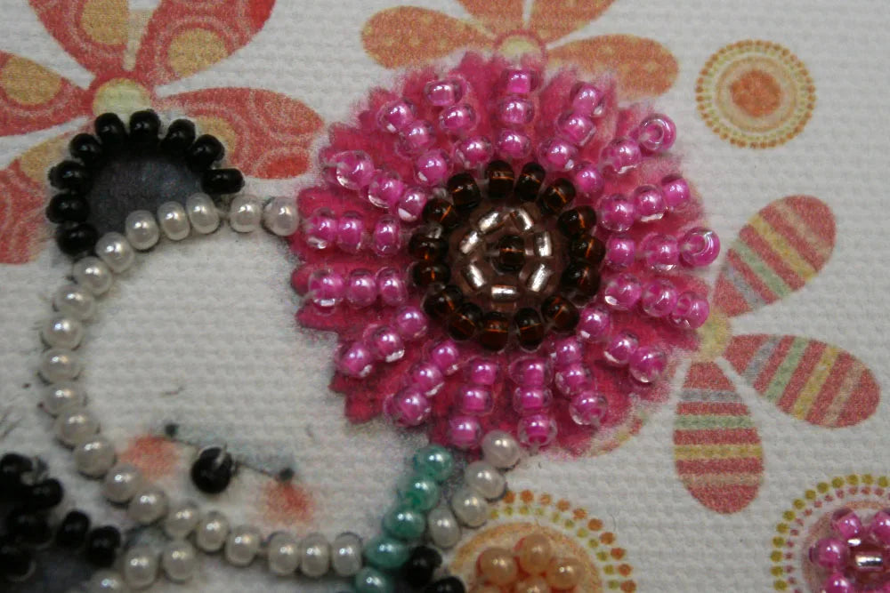 Magnets Bead Embroidery Kit Magnets Bead embroidery kit Bear and flowers
