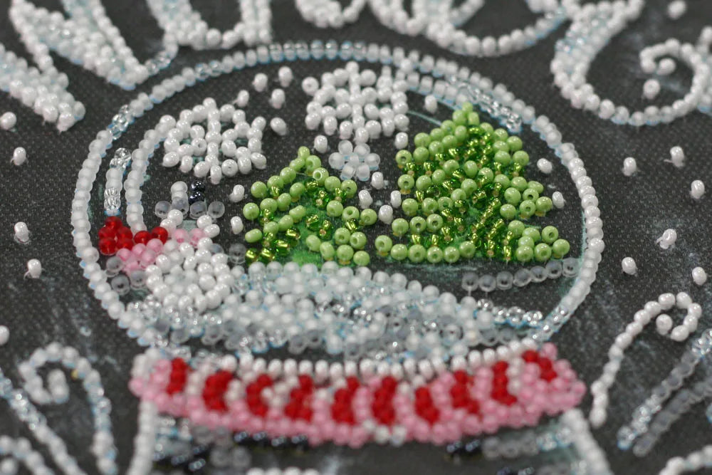 Bead Embroidery Kit Mid-sized bead embroidery kit Winter wonderland