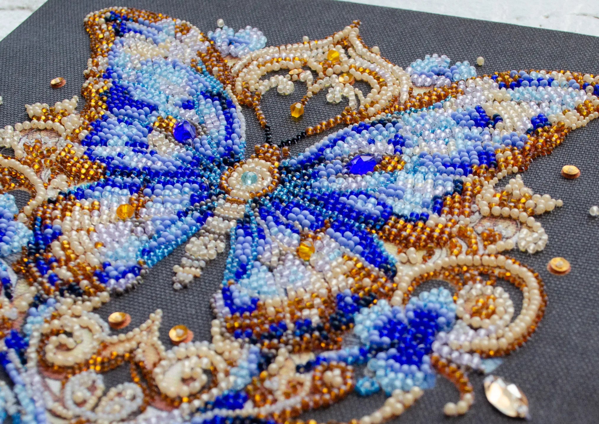 Bead Embroidery Kit Main Bead Embroidery Kit Luxurious sapphire