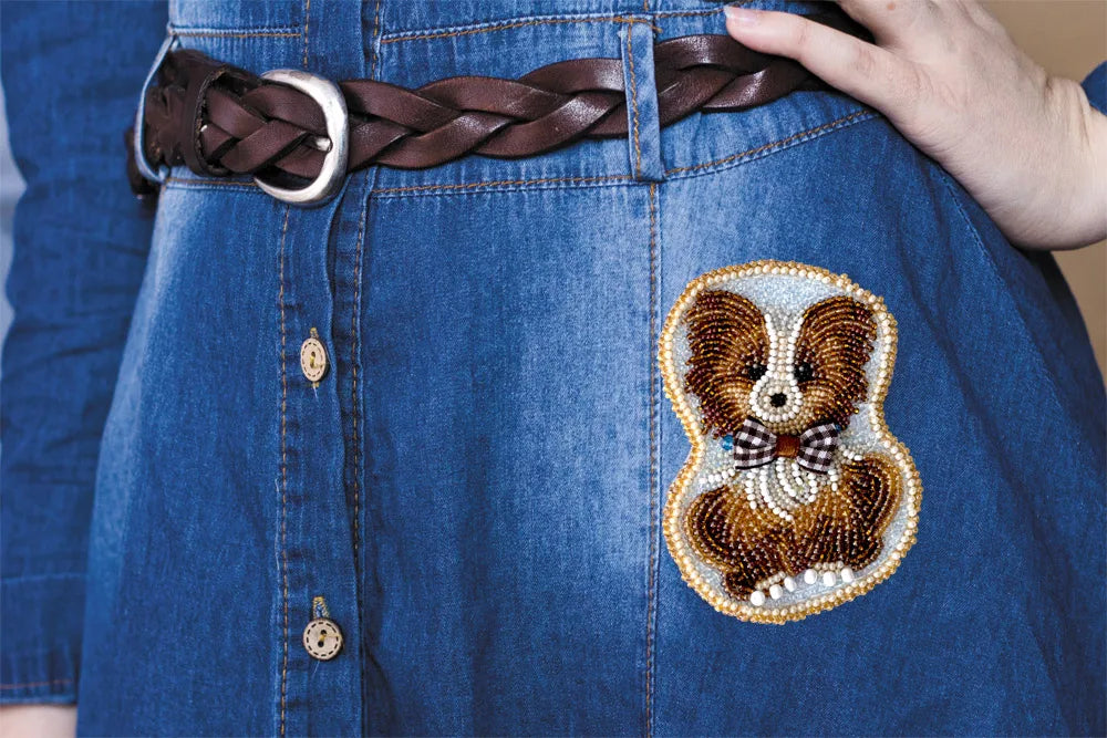 Bead Embroidery Kit On Clothes Decoration Dog