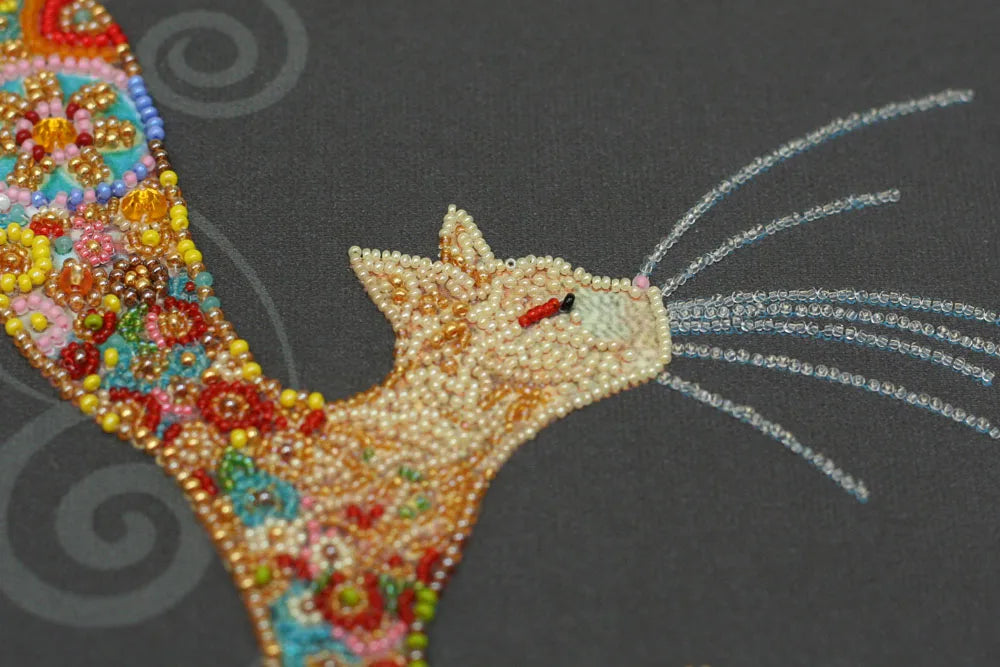 Bead Embroidery Kit Main Bead Embroidery Kit Kitty