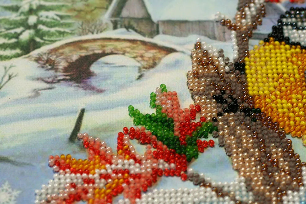 Bead Embroidery Kit Mid-sized bead embroidery kit Feathered guests