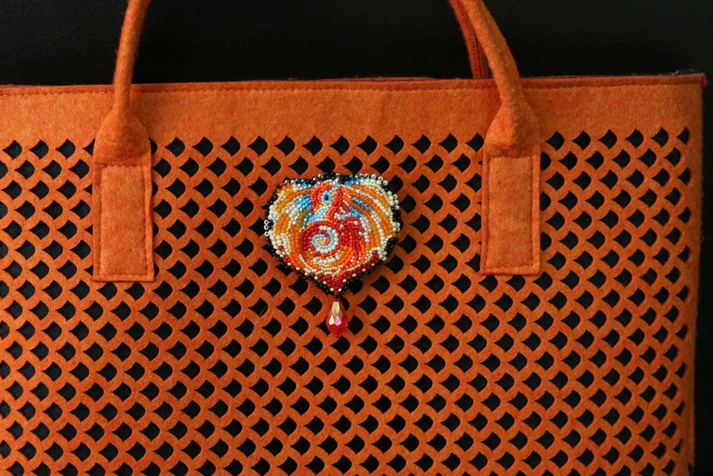 Brooch Embroidery Kit Decoration The Dragon
