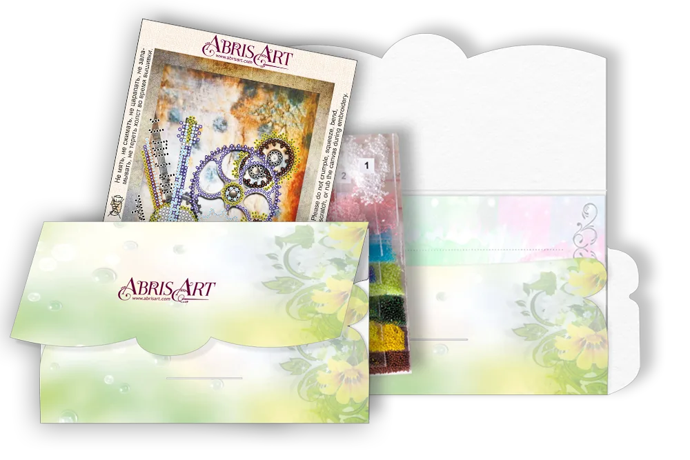 Postcards Bead Embroidery Kit Postcard-envelope for microbead embroidery Guitar