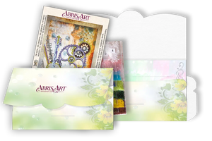 Postcards Bead Embroidery Kit Postcard-envelope for microbead embroidery Guitar