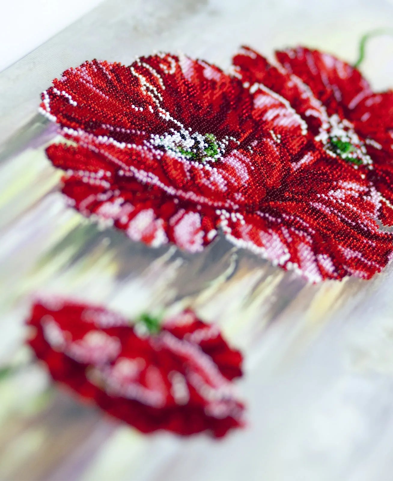 Bead Embroidery Kit Main Bead Embroidery Kit Poppy flower