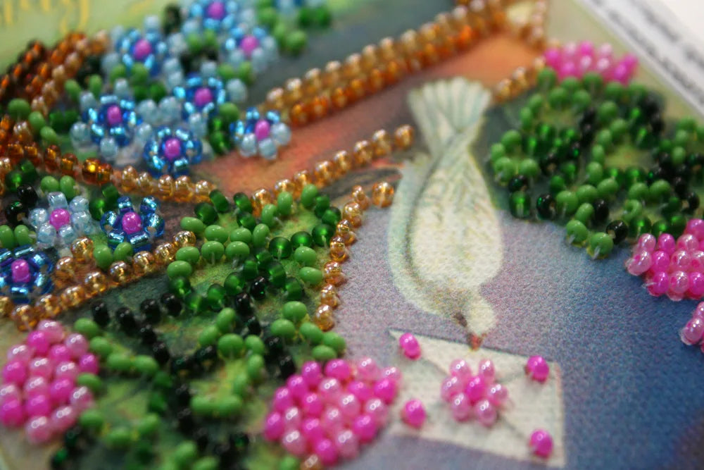 Postcards Bead Embroidery Kit Postcard Bead embroidery kit With love – 1