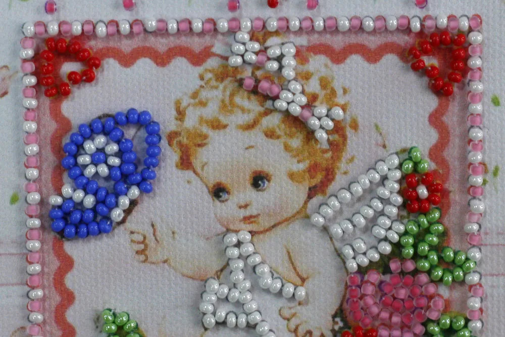 Postcards Bead Embroidery Kit Postcard Bead embroidery kit Gentle angel