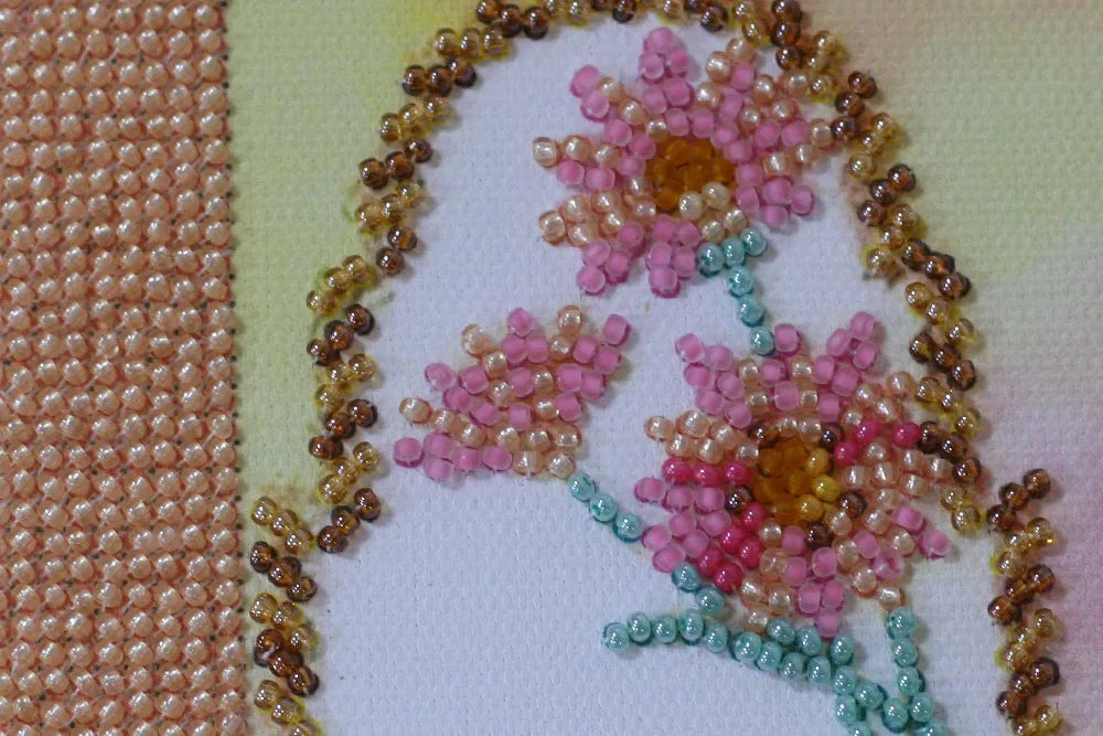 Photo Frame Bead Embroidery Kit Photo frame kit for bead embroidery Photo frame kit for bead embroidery "Floral story"