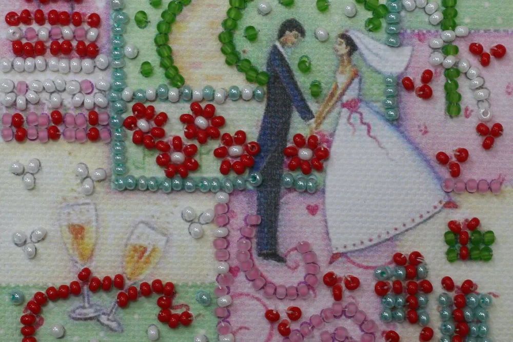 Postcards Bead Embroidery Kit Happy Wedding – 6