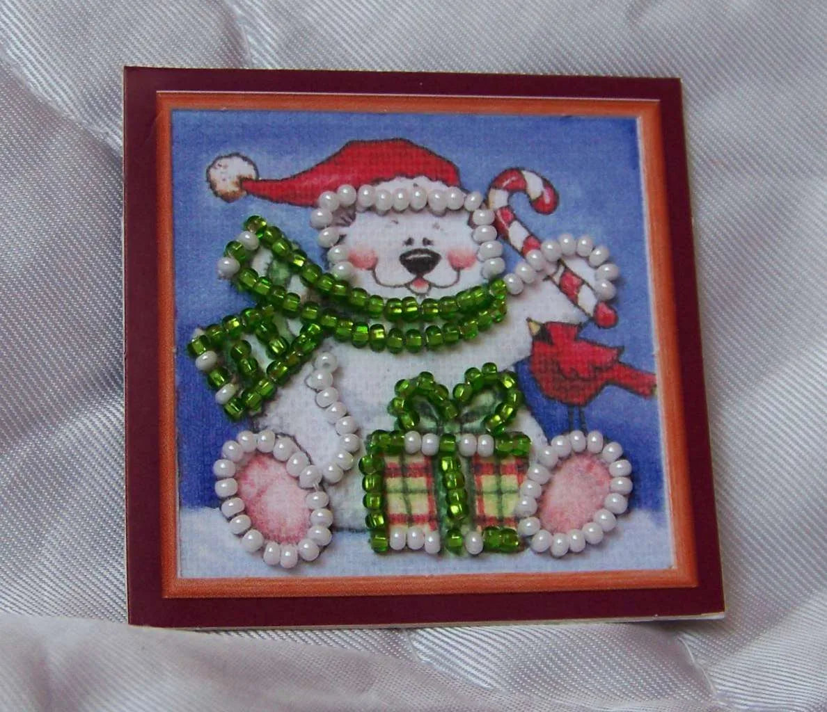 Magnets Bead Embroidery Kit Mini Magnets Bead embroidery kit Fun bear