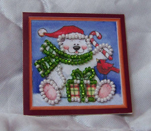 Magnets Bead Embroidery Kit Mini Magnets Bead embroidery kit Fun bear