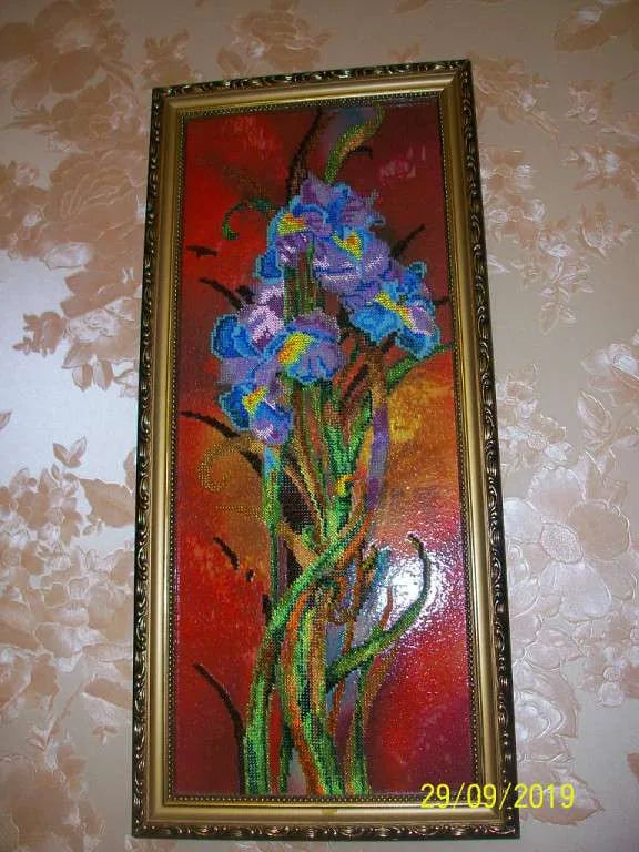Bead Embroidery Kit Main Bead Embroidery Kit Iris