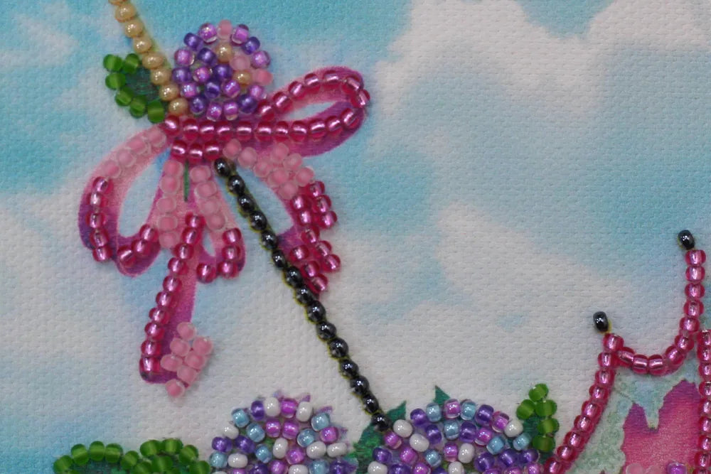 Postcards Bead Embroidery Kit Postcard Bead embroidery kit Flowers are in the umbrella
