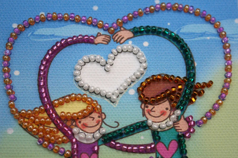 Postcards Bead Embroidery Kit Love you – 1