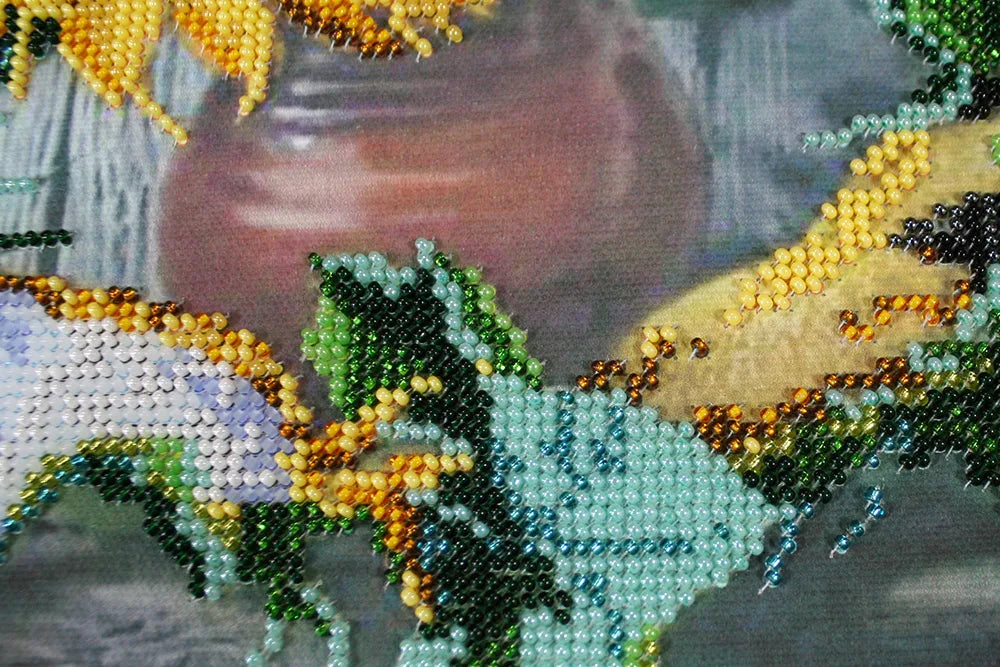 Bead Embroidery Kit Main Bead Embroidery Kit Flowers of the Sun