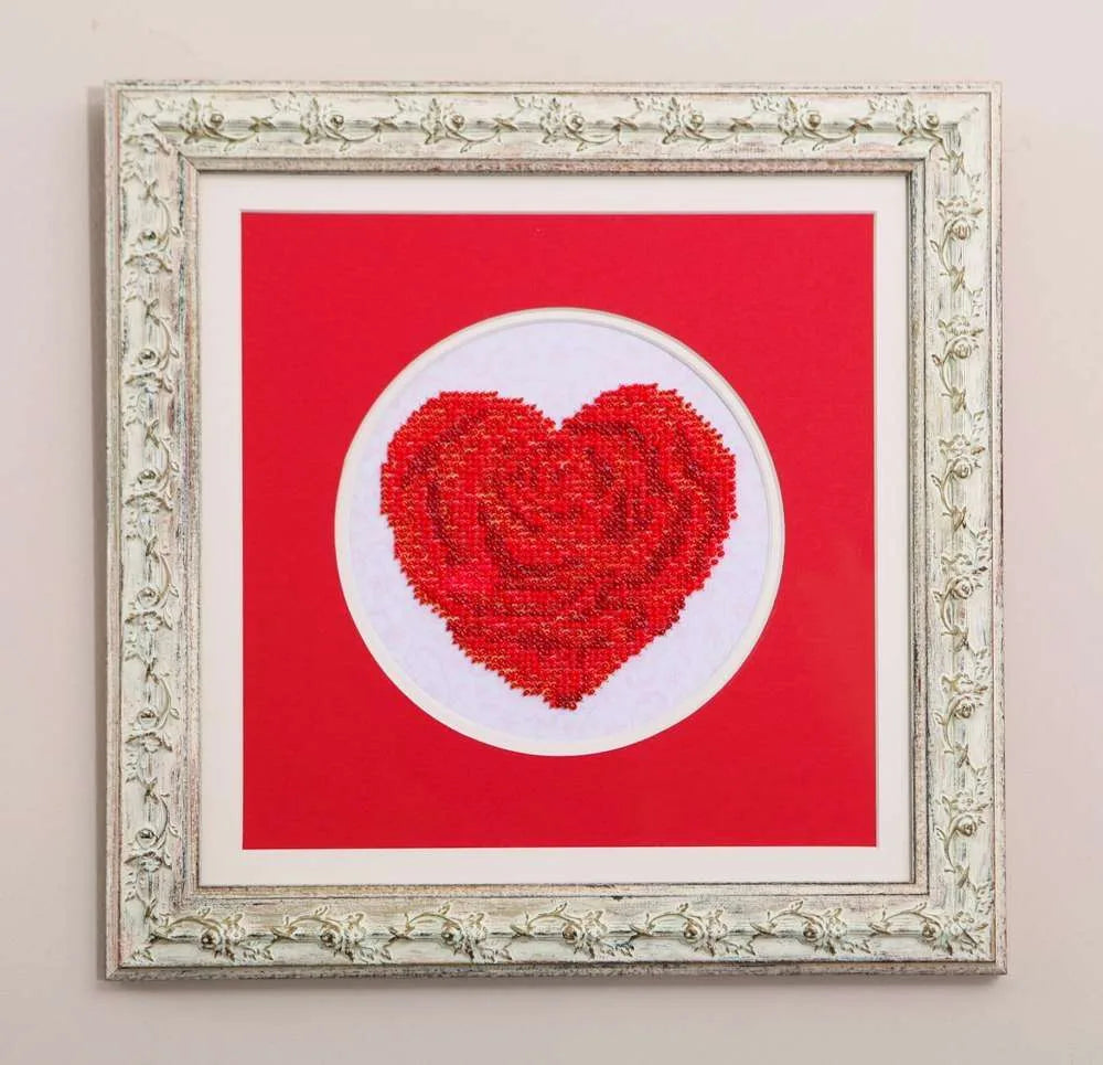 Bead Embroidery Kit Mini Bead embroidery kit Heart