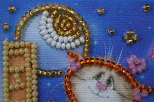Magnets Bead Embroidery Kit Magnets Bead embroidery kit Cat in love
