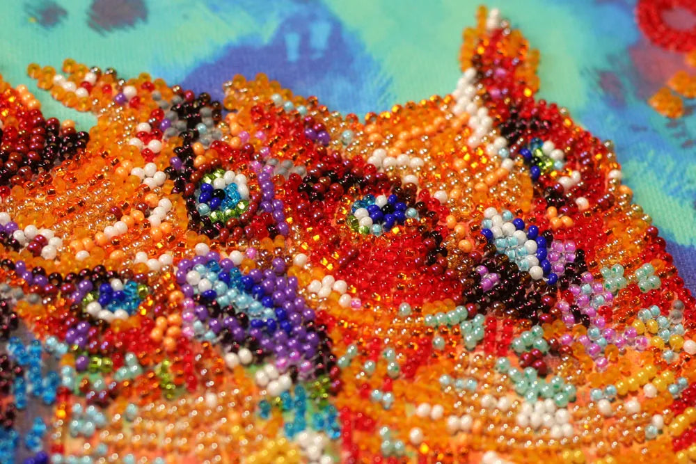 Bead Embroidery Kit Mid-sized bead embroidery kit Funny trio