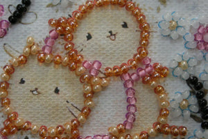 Magnets Bead Embroidery Kit Magnets Bead embroidery kit Kittens in flowers