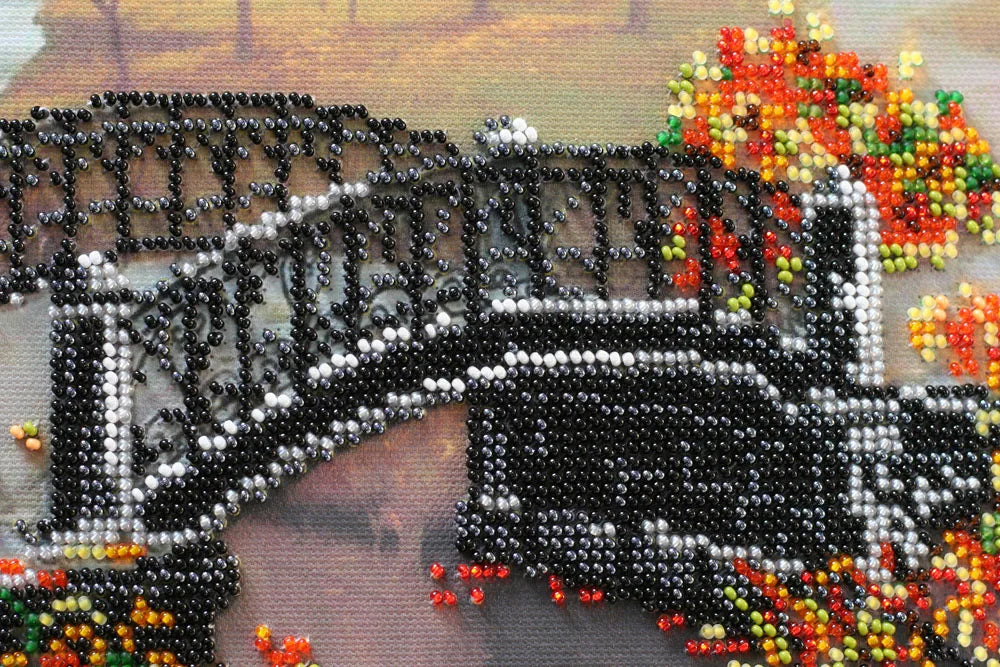 Bead Embroidery Kit Main Bead Embroidery Kit Gold of Autumn