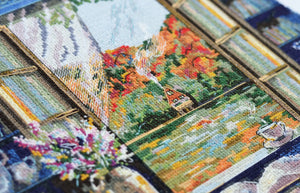 Cross Stitch Kit Cross-stitch kits Tea party by the window