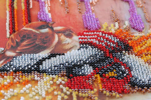 Bead Embroidery Kit Mid-sized bead embroidery kit By the fire