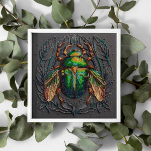 Bead Embroidery Kit Main Bead Embroidery Kit Emerald beetle