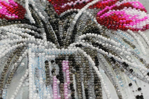 Bead Embroidery Kit Main Bead Embroidery Kit Red emerald