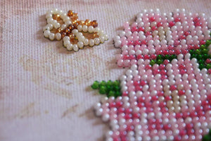 Bead Embroidery Kit Mini Bead embroidery kit Still lafe with a clock