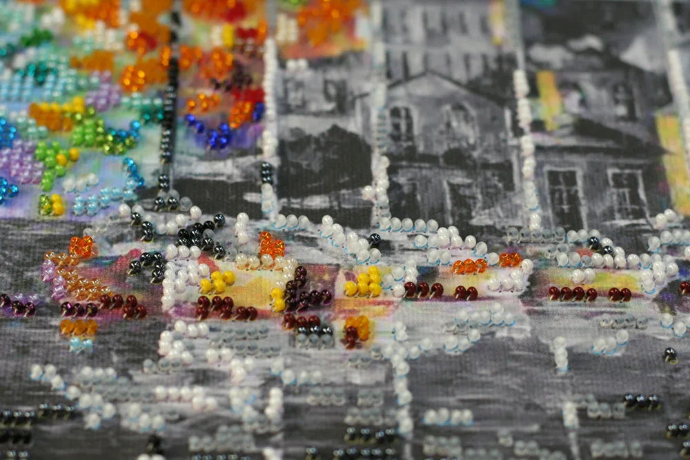 Bead Embroidery Kit Main Bead Embroidery Kit A town wakes up