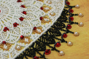 Bead Embroidery Kit Main Bead Embroidery Kit Lace tie