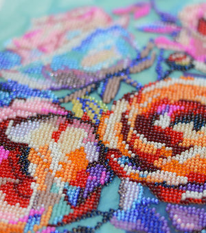 Bead Embroidery Kit Main Bead Embroidery Kit Roses for the Soul