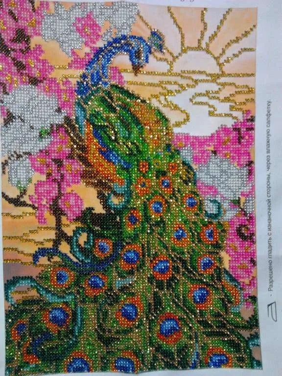 Bead Embroidery Kit Main Bead Embroidery Kit Peacock