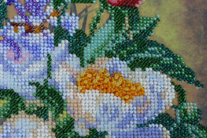 Bead Embroidery Kit Fancy peonies