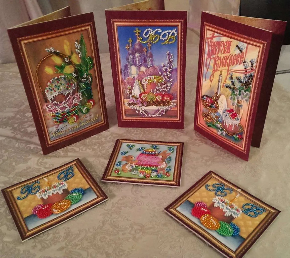 Postcards Bead Embroidery Kit Postcard Bead embroidery kit Easter – 9