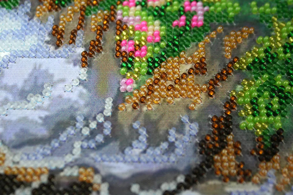Bead Embroidery Kit Main Bead Embroidery Kit House by the sea