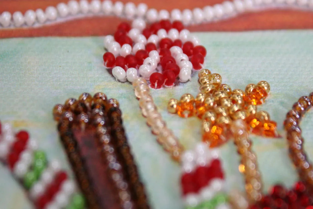 Bead Embroidery Kit Mini Bead embroidery kit Holiday sweets