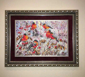 Bead Embroidery Kit Main Bead Embroidery Kit Bullfinches